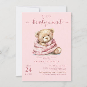 Cute Teddy Ours Bébé Douche Invitations