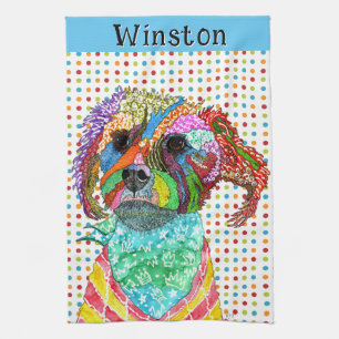 Cute Terrier Mixte Serviette De Cuisine