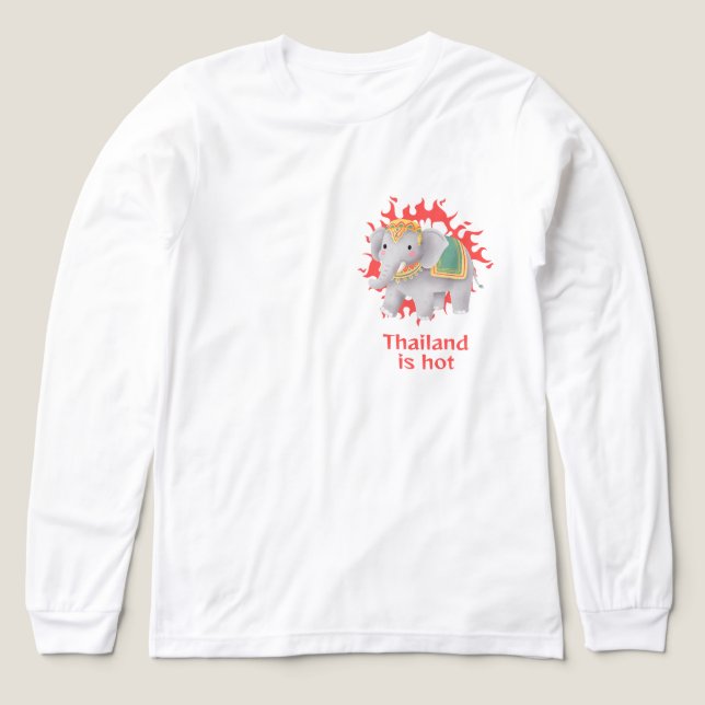 Cute Thai Elephant and the Heat Tri-Blend Shirt (Design Vorderseite)