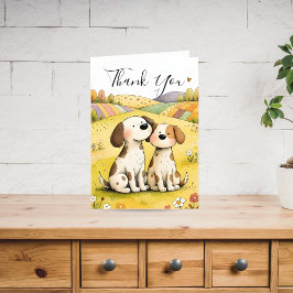Cute Thank You Dog Card Feiertagskarte