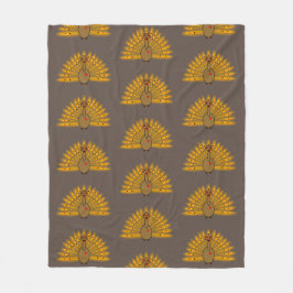 Cute Thanksgiving Friendsgiving Turkey Fleecedecke
