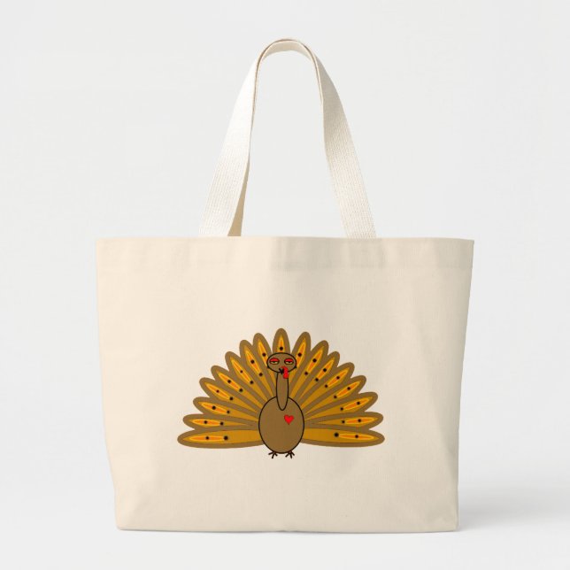 Cute Thanksgiving Friendsgiving Turkey Jumbo Stoffbeutel (Vorne)