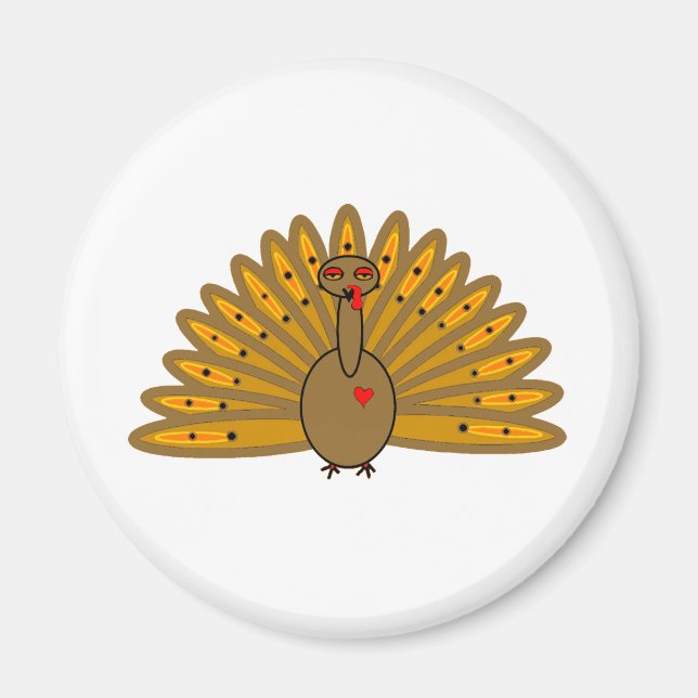 Cute Thanksgiving Friendsgiving Turkey Magnet (Vorne)