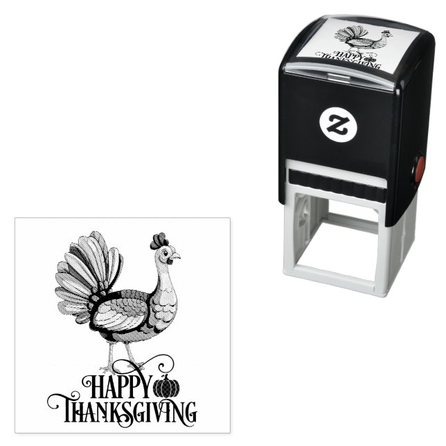 Cute Thanksgiving Turkey Permastempel (Beispiel)