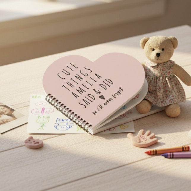 Cute Things My Kids Say Cherished Memories Notizbuch (Von Creator hochgeladen)