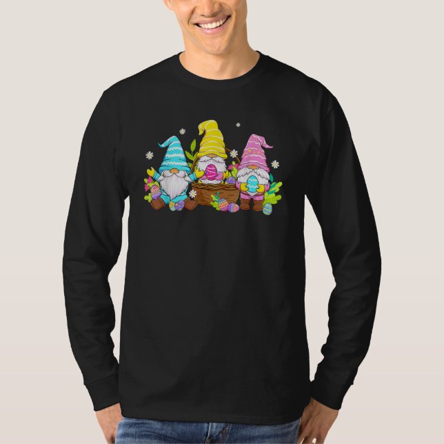 Cute Three Gnomes Easter Day Bunny Egg Spring Wome T-Shirt (Vorderseite)