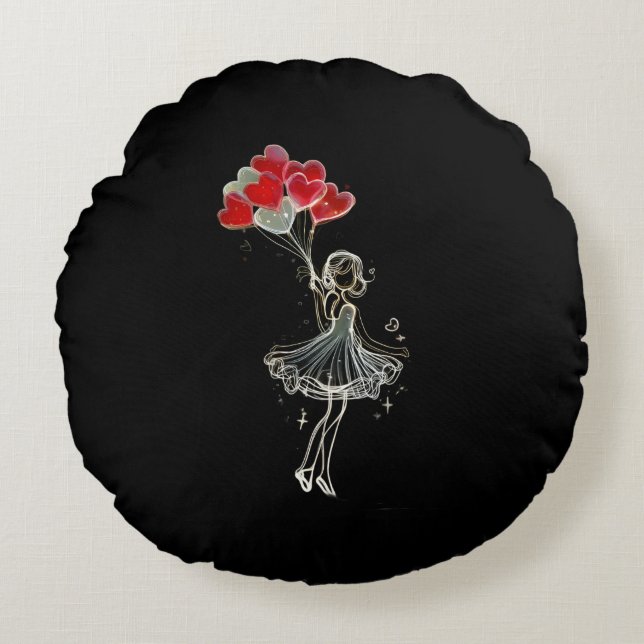 Cute throw pillow rundes kissen (Vorderseite)