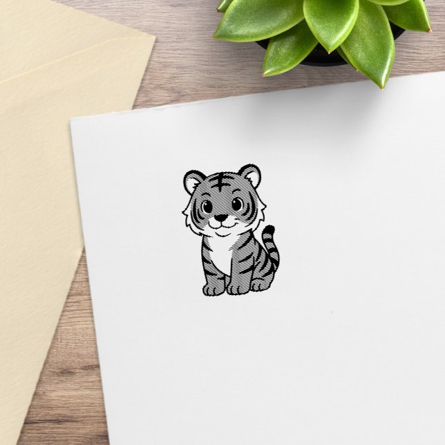 Cute Tiger Cub 1x1 Gummistempel (Von Creator hochgeladen)