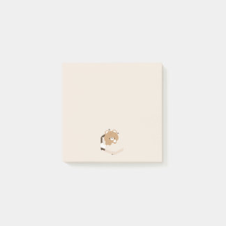 Cute Tired Brown Bear Post-it Klebezettel