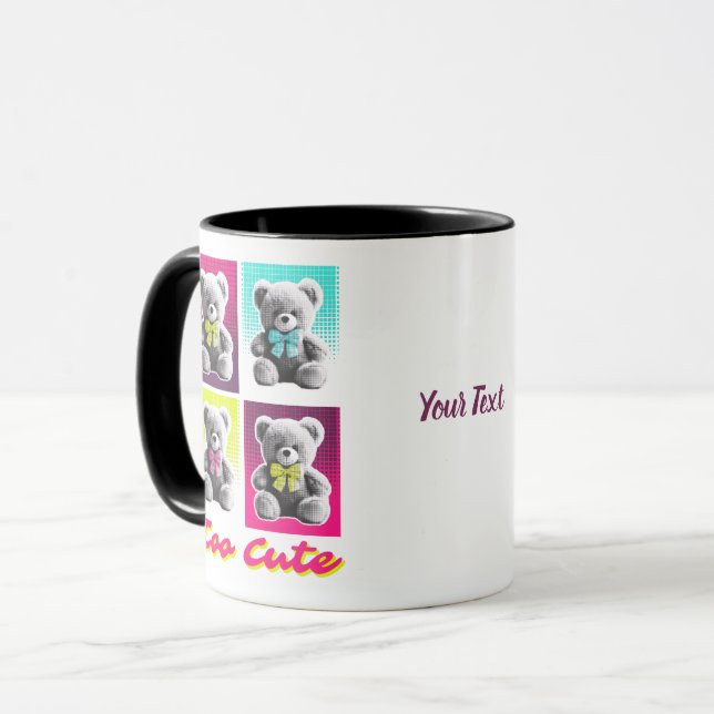 Cute Too Bear Personalisierter Becher | Benutzerde Tasse (Vorderseite Links)
