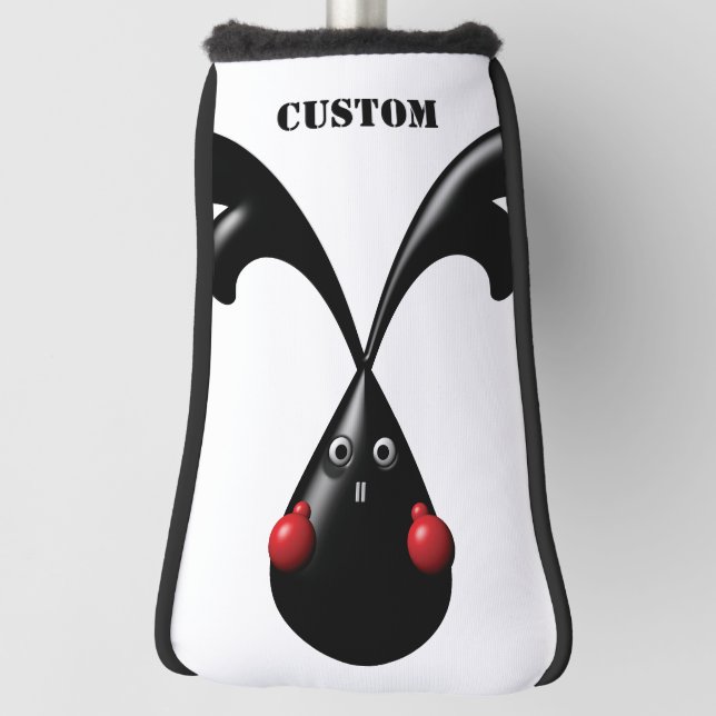 Cute Tough Bunny Boxer Rabbit Golf Headcover (Rotieren 90)