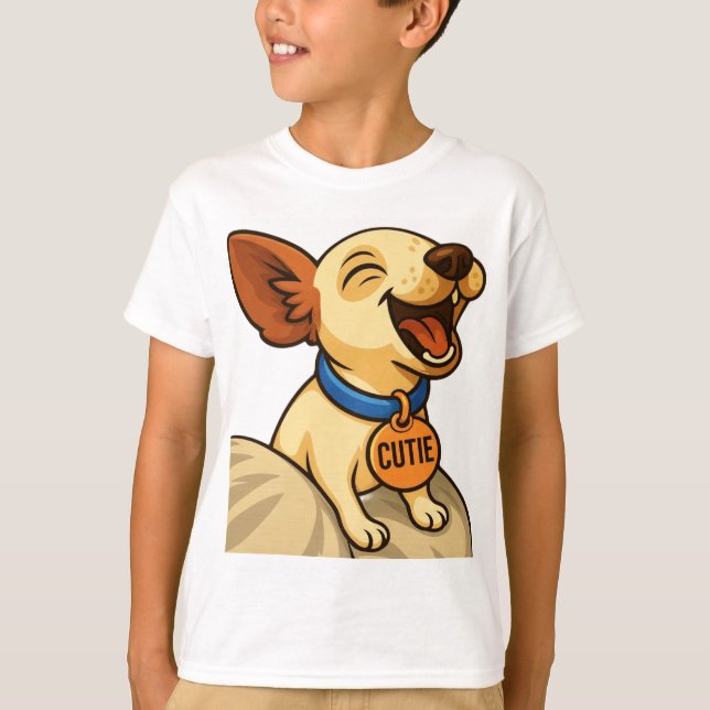 Cute Toy Fox Terrier Yawning T-Shirt (Vorderseite)