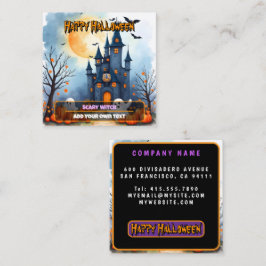 Cute Trendy Halloween Spooky Collection Quadratische Visitenkarte