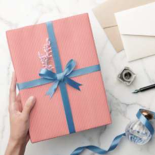 Cute Trendy Pfirsichfarbene Töne Streifen Vorlage Geschenkpapier