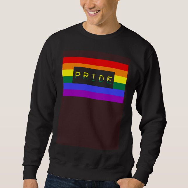 Cute Trendy Unique LGBTQ Gay Pride Flag Queer Quot Sweatshirt (Vorderseite)