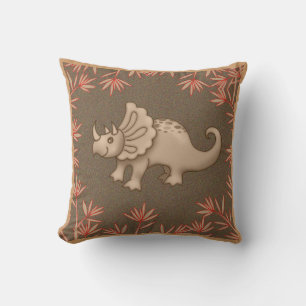 Cute Triceratops Dinosaur Coussin pour enfants