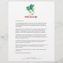 Cute Tropical Christmas Letterhead Template Briefbogen