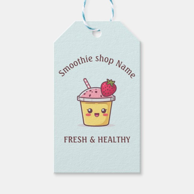Cute Tropical Fruit Smoothies Fruit Kitchen shop Geschenkanhänger (Vorderseite)