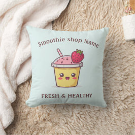 Cute Tropical Fruit Smoothies Fruit Kitchen shop Kissen