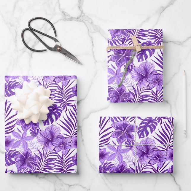 Cute Tropical violet feuille motif (Recto)