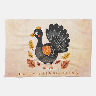 Cute Turquie Bon thanksgiving serviette de cuisine