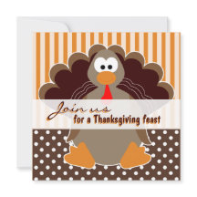 Cute Turquie Thanksgiving Invitations