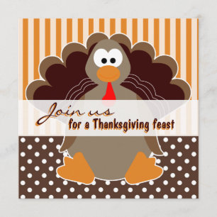 Cute Turquie Thanksgiving Invitations