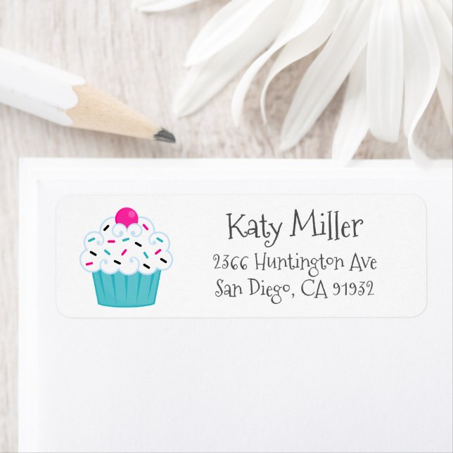 Cute Turquoise Sprinkle Cupcake Girls (Insitu)