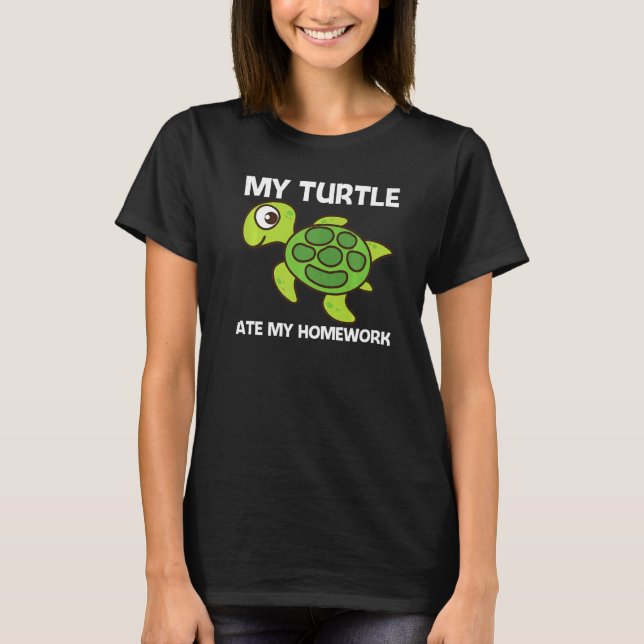 Cute Turtle For Kids Boys Sea Turtle Reptile Anima T-Shirt (Vorderseite)