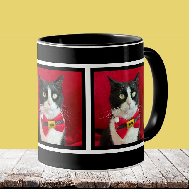 Cute Tuxedo Cat Christmas Mug Tasse (Von Creator hochgeladen)