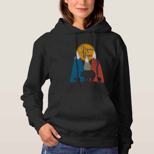 Cute Twin Papaw Bear Two Cubs Little Bears Father' Hoodie (Vorderseite)