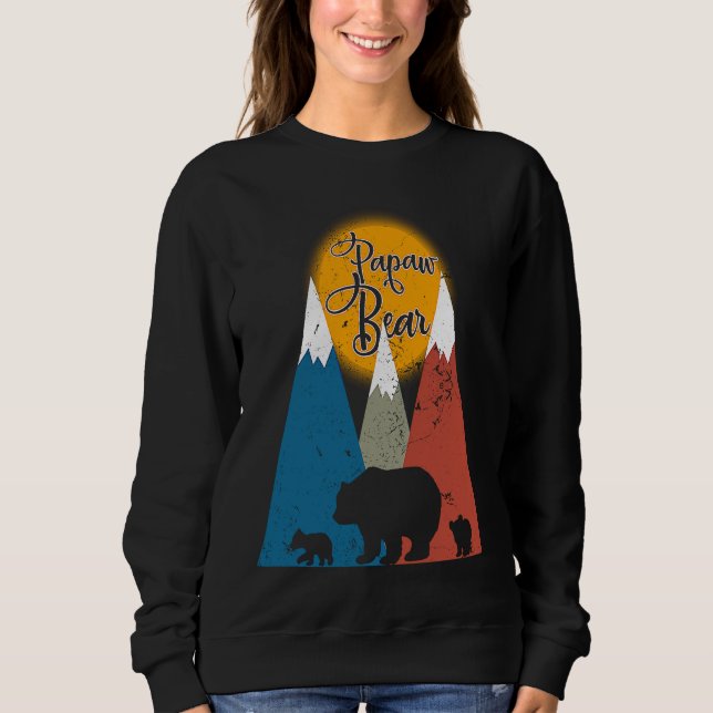 Cute Twin Papaw Bear Two Cubs Little Bears Father' Sweatshirt (Vorderseite)