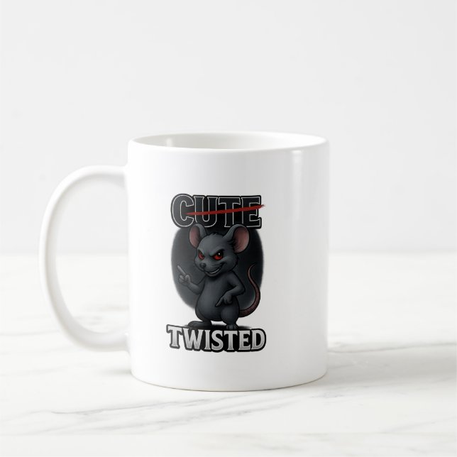 Cute / Twisted Mouse – Funny Dark Humor Kaffeetasse (Links)