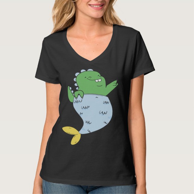 Cute Tyrannosaurus Merlady T-Shirt (Vorderseite)