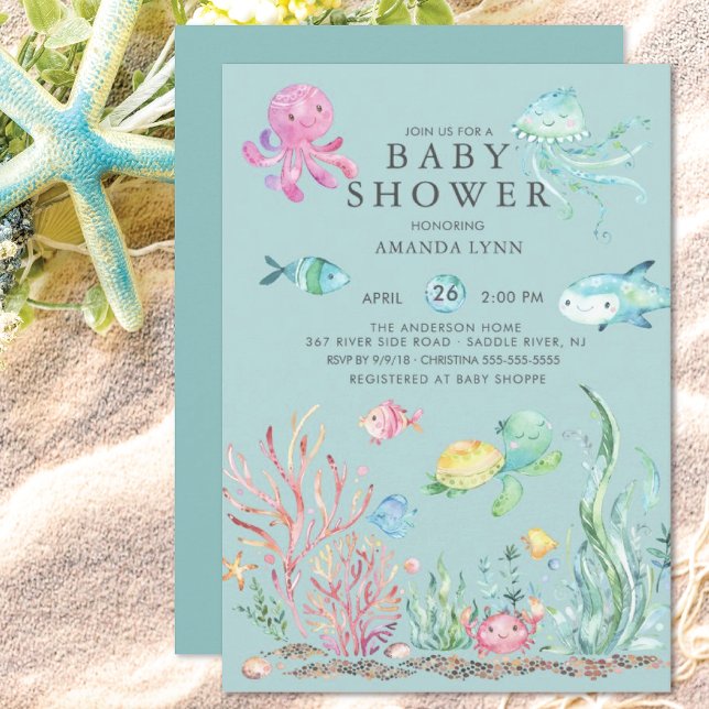 Cute Under the Sea Baby shower Invitation (Créateur téléchargé)