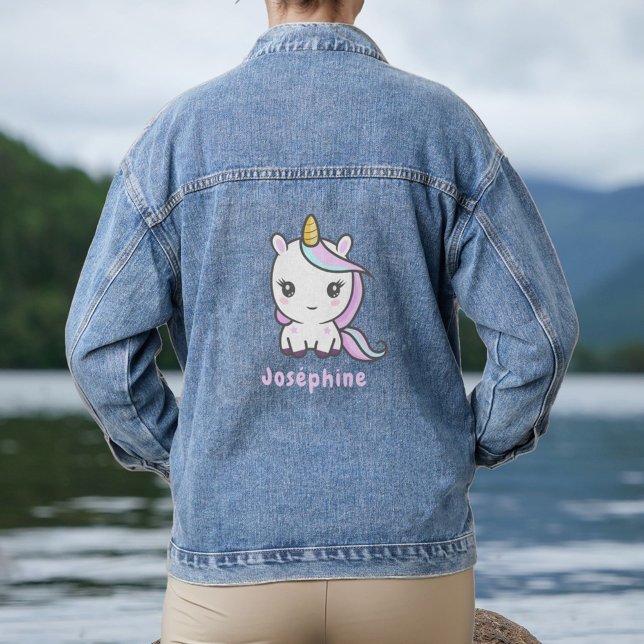Cute Unicorn (Cute Unicorn Denim Jacket)