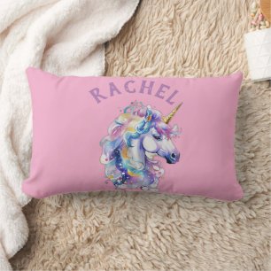 Cute Unicorn Baby Girl Nursery Coussin personnalis