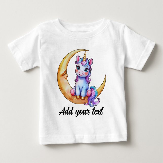 Cute Unicorn Baby Tee (Vorderseite)