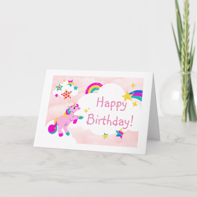 Cute Unicorn Rainbow Heart Design Personnalisé Ann (Devant)