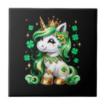 Cute Unicorn Shamrock St Patricks Day Fliese<br><div class="desc">Cute Unicorn Shamrock St Patricks Day</div>