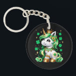 Cute Unicorn Shamrock St Patricks Day  Schlüsselanhänger<br><div class="desc">Cute Unicorn Shamrock St Patricks Day</div>