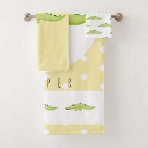 Cute Unisex Aquarelle Crocodile Safari bébé/enfa