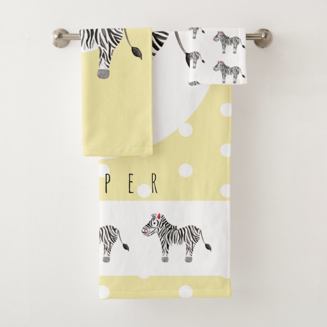 Cute Unisex Watercolor Zebra Safari bébé/enfant (En situation)