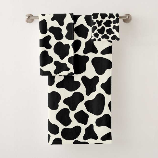 Cute Vache Poster de animal Motif esthétique Noir (En situation)