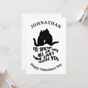 Cute Valentine chatons personnalisée Carte Saint V