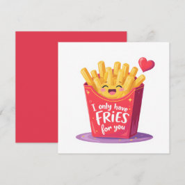 Cute Valentine French Fries Pun