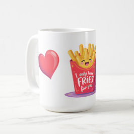 Cute Valentine French Fries Pun Kaffeetasse