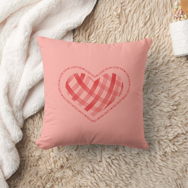 Cute Valentine Heart Pillow Kissen (Decke)