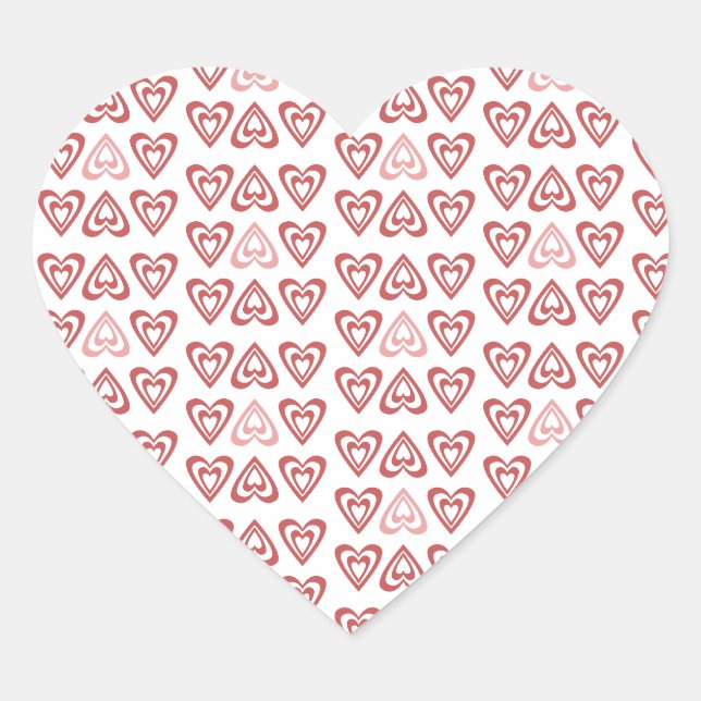 Cute Valentine Hearts – Love & Romance Design Herz-Aufkleber (Vorderseite)