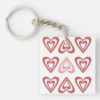Cute Valentine Hearts – Love & Romance Design Schlüsselanhänger
